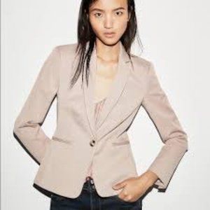 Womens One-Button Stretch Fit Pink Blazer Size 00